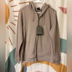 Large Stormtech Beige Zip-Up Hoodie